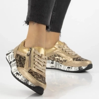 Skórzane sneakersy Laura Vita burton 11 dore beżowe