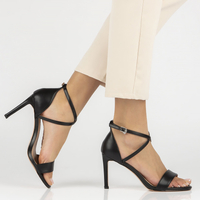 Leather sandals Filippo DS4649/23 BK black