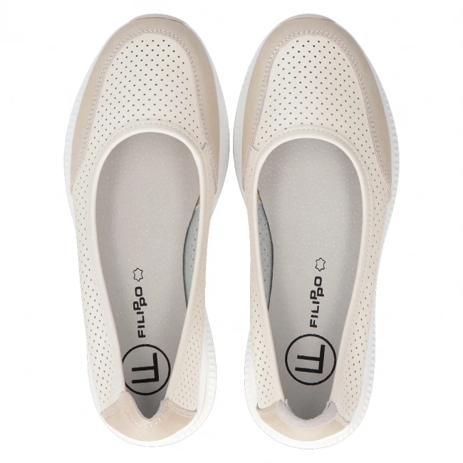 Leather shoes Filippo DP6134/25 BE beige
