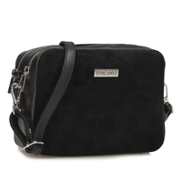 Handbag Toscanio Suede Messenger Bag C265 black