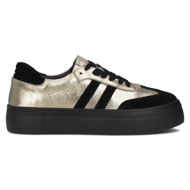 Leather sneakers Filippo DP6841/25 GO BK gold