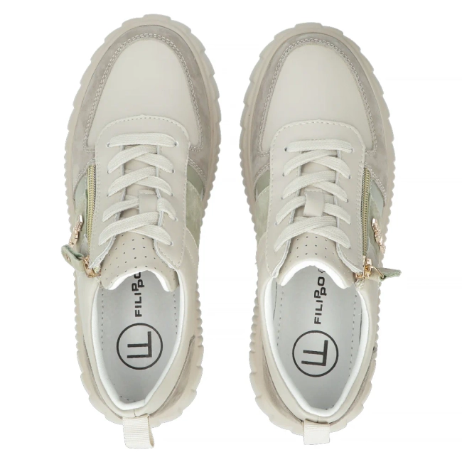 Leather sneakers Filippo DP6121/24 BE beige