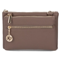 Light brown shoulderbag gold accent