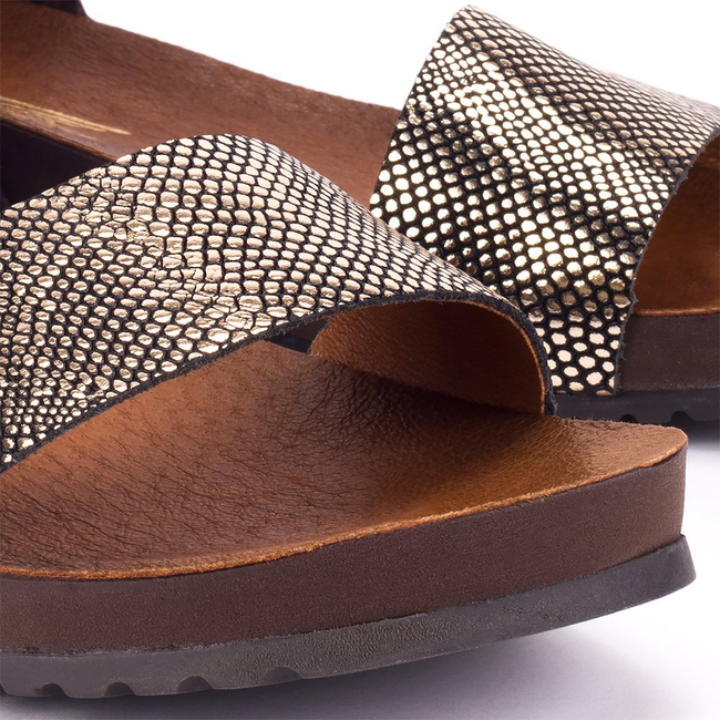 Sandals Lemar 40069 Bf. Chocolate + Kenya Gold