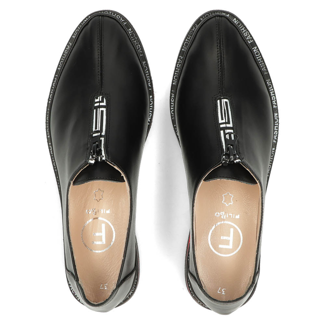 Leather shoes Filippo DP3916/22 BK black