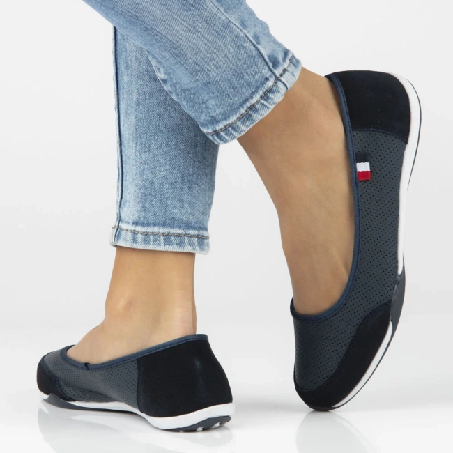 Leather shoes Filippo DP142/24 NV navy blue