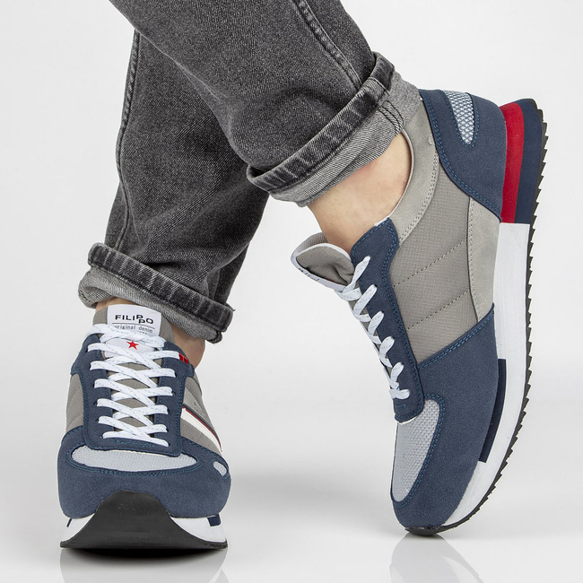 Shoes Filippo MSP2129/21 NV GR gray navy blue