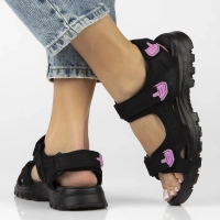 Leather sandals Filippo DS7033/25 BK black