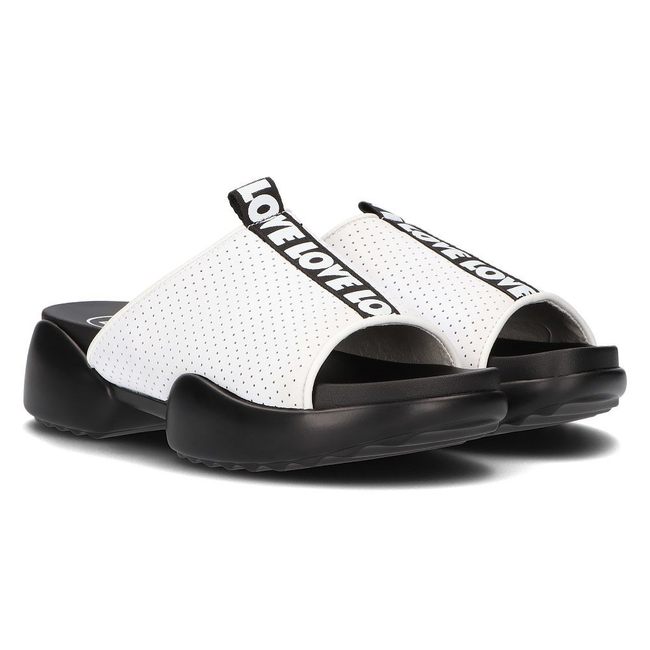 Leather flip-flops Filippo DK2168/21 WH white