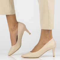 Leather pumps Filippo DP4427/23 BE beige