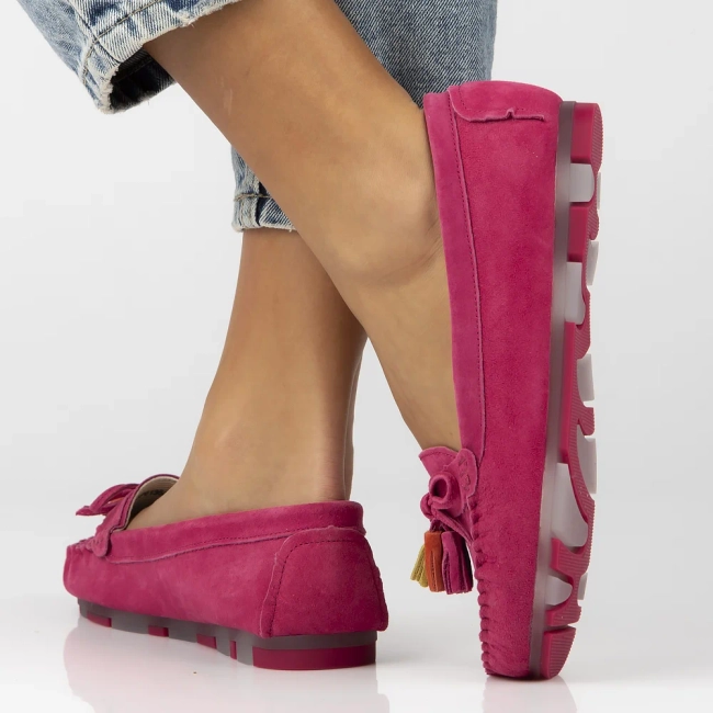 Leather loafers Filippo DP6136/25 FH fuchsia