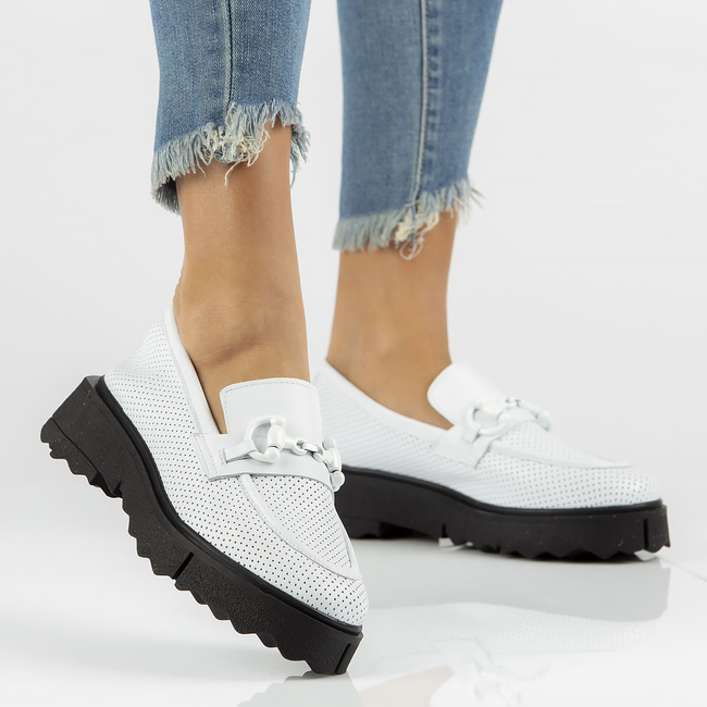 Leather shoes Filippo DP3910/22 WH white