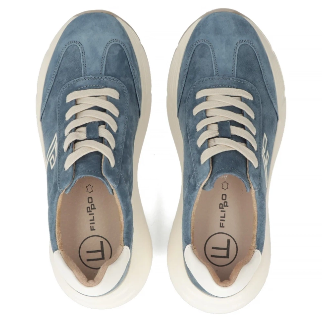 Leather sneakers Filippo DP7496/26 NV navy
