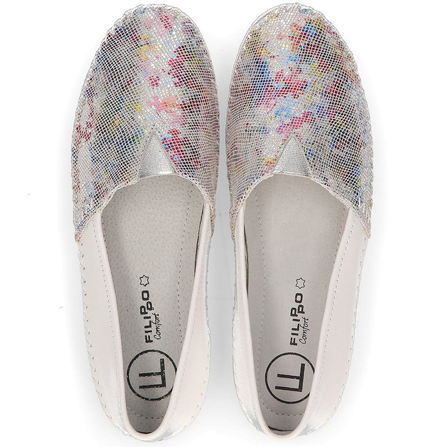 Skórzane mokasyny Filippo DP031/21 MLT Multicolor