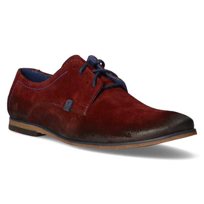 Leather shoes Filippo 239 burgundy velor
