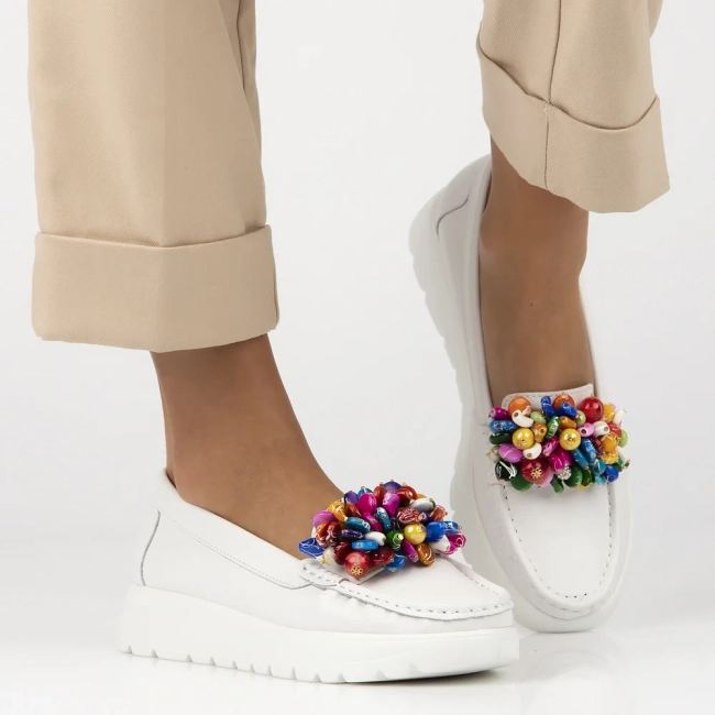 Leather loafers Filippo DP6828/25 WH white