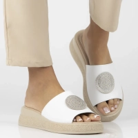 Leather flip-flops Filippo DK6987/25 WH white