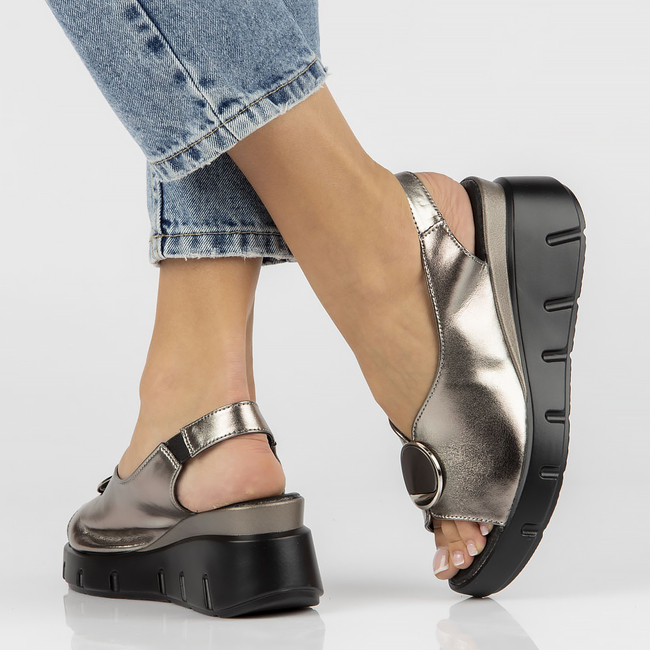 Leather sandals Filippo DS4457/23 GN gunmetal