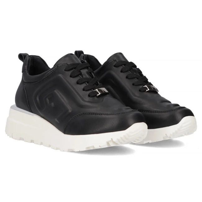 Skórzane sneakersy Filippo DP6849/25 BK czarne