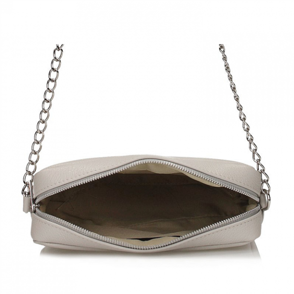 Handbag Toscanio Leather Messenger Bag B6 light grey