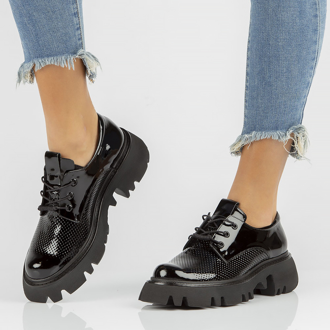 Leather shoes Filippo DP3909/22 BK black