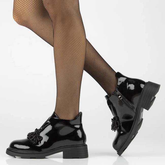 Leather ankle boots Filippo DBT6370/25 BK black