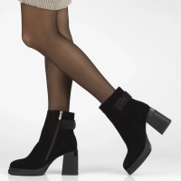 Leather ankle boots Filippo DBT7228/25 BK black