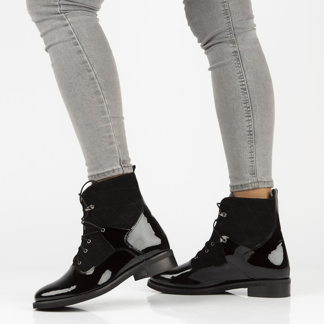 Leather ankle boots Sagan 4671 black