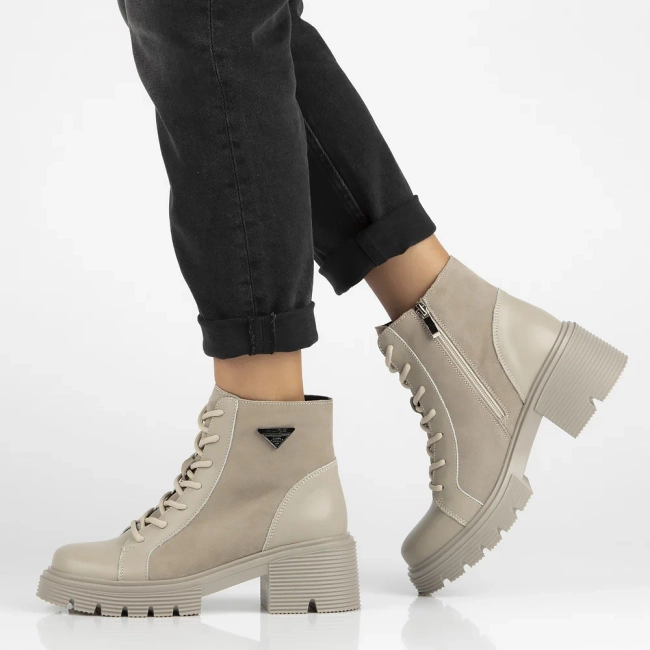 Leather ankle boots Filippo DBT6495/25 BE beige