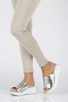 Leather slippers Filippo DK3614/22 SI silver