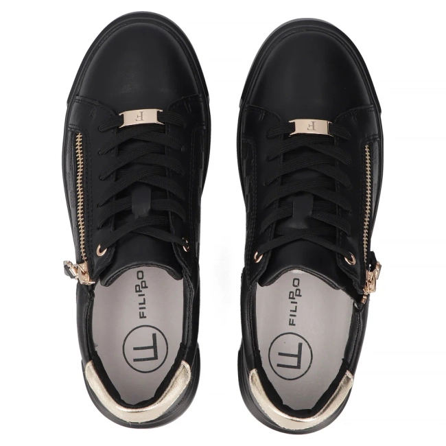 Leather shoes Filippo DP7493/25 BK black