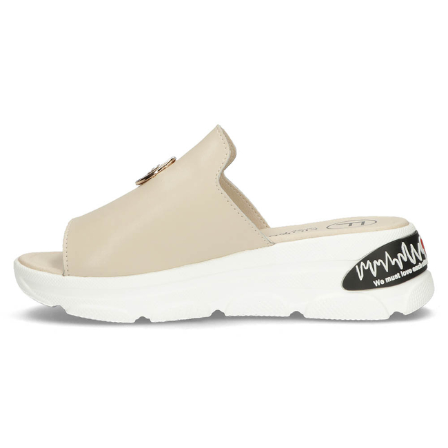 Leather slippers Filippo DK3872/22 BE beige