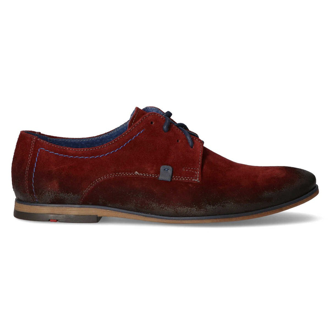 Leather shoes Filippo 239 burgundy velor