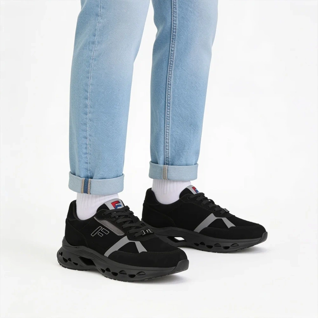 Skórzane sneakersy Filippo MSP7833/26 BK czarne