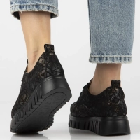 Leather sneakers Filippo DP6846/25 BK FL black