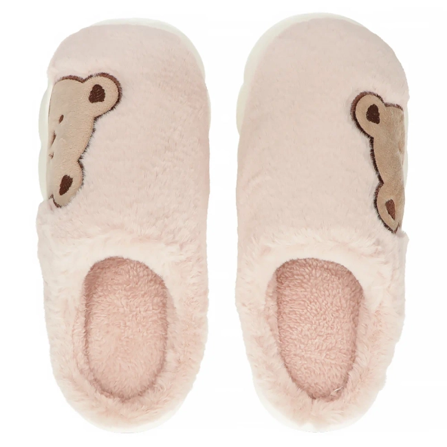 Fur slippers pink WS9028-82