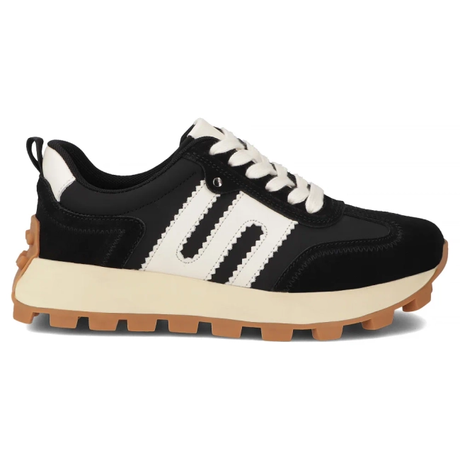 Skórzane sneakersy Filippo DP6743/25 BK czarne