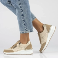 Skórzane sneakersy Filippo DP6011/24 BE beżowe