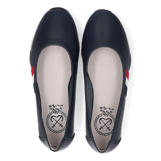 Leather shoes Filippo DP2063/21 NV navy blue