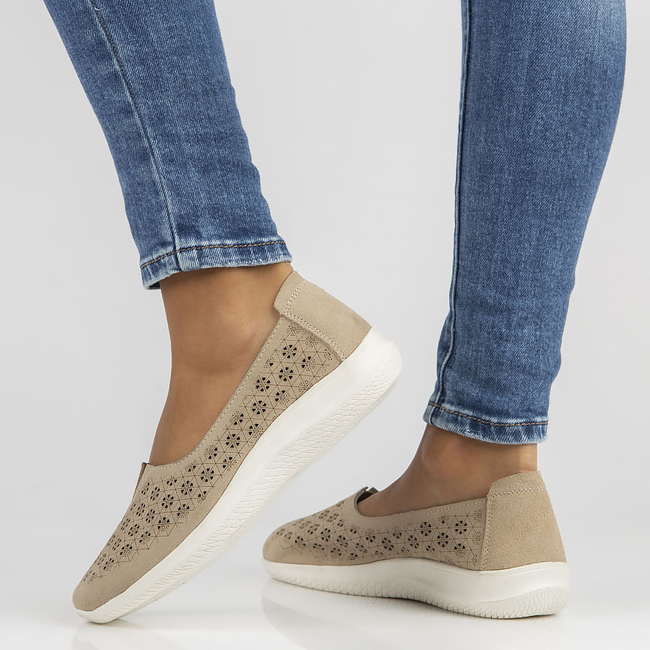 Leather shoes Filippo DP3673/22 BE beige