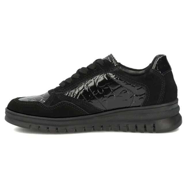 Skórzane sneakersy Filippo DP8103/26 BK czarne