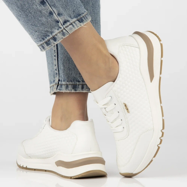 Sneakersy Rieker M6608-80 białe