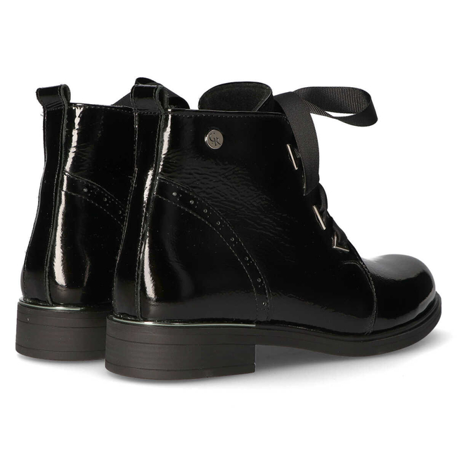 Leather boots Filippo 015/TR black lacquered