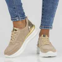 Skórzane Sneakersy Filippo DP3505/22 BE beżowe