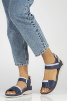 Skórzane sandały Filippo K193 granatowe