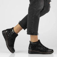 Leather ankle boots Filippo DBT3179/25 BK FL black