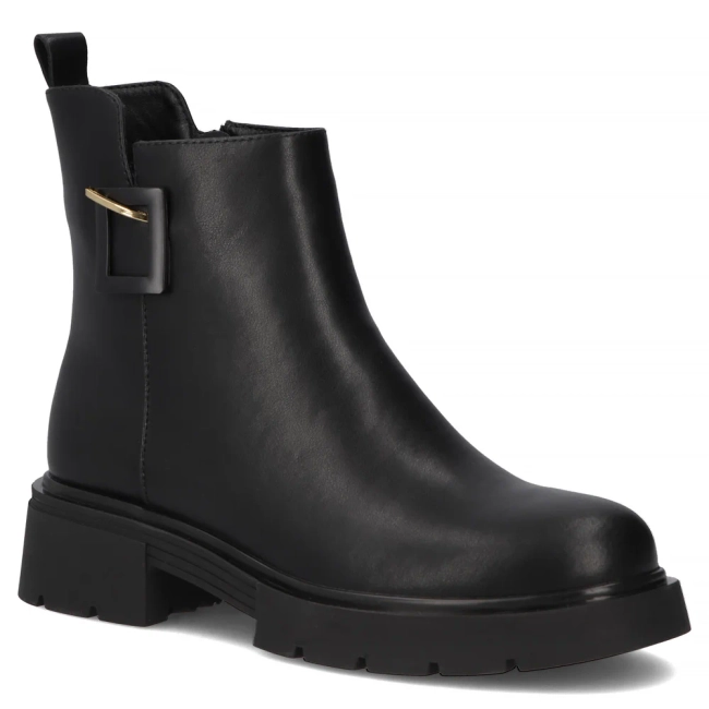 Leather ankle boots Filippo DBT7185/25 BK black