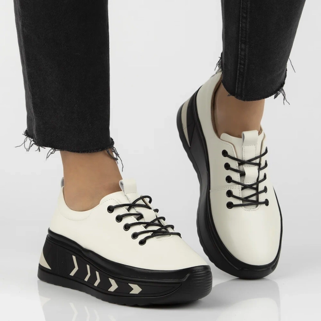 Skórzane sneakersy Filippo DP6427/25 LT BE jasnobeżowe