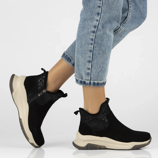 Leather ankle boots Filippo DBT6446/24 BK black