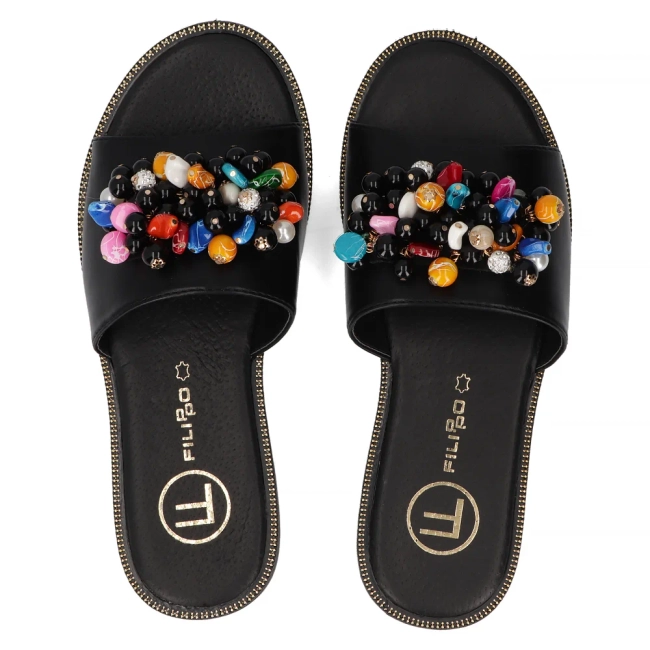 Slippers Filippo DK6233/24 BK black